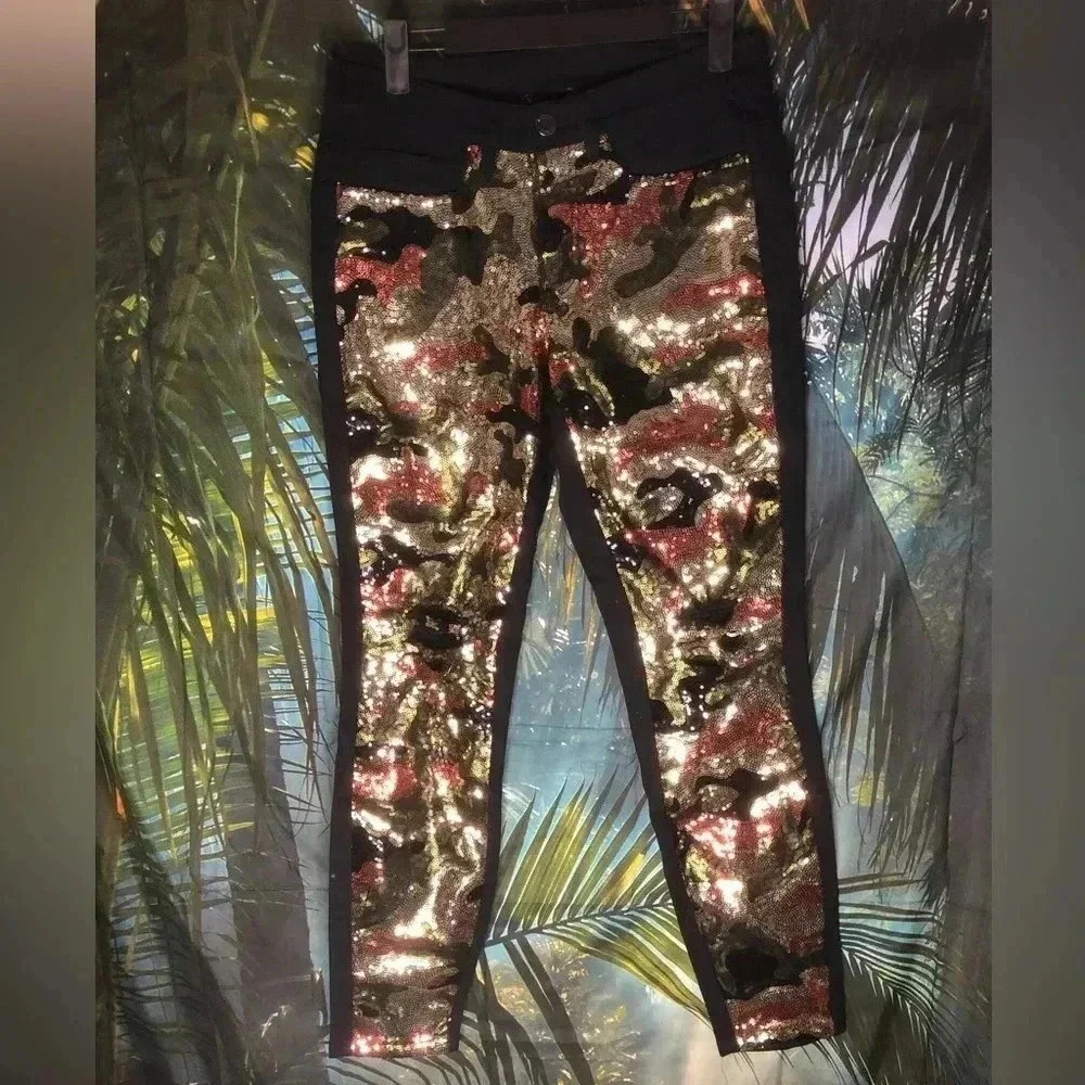 Sequin Camo Jeans - Picture 2 of 15